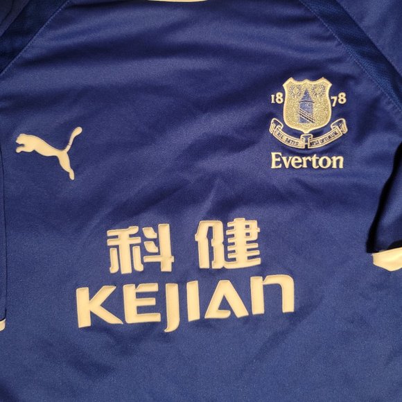 Puma Everton Home Football Club Shirt 2003-2004 Kejian Blues 22"P2P - Picture 2 of 5